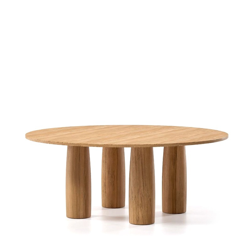 Kettal IL COLONNATO Esstisch Ø 165 cm - Teak - 4 Beine