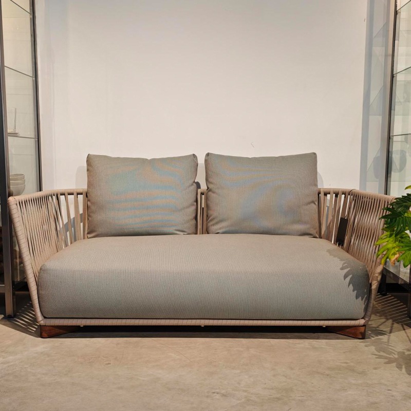 Kettal GRAND BITTA 2-Sitzer Sofa Reed/ Polster Fjord