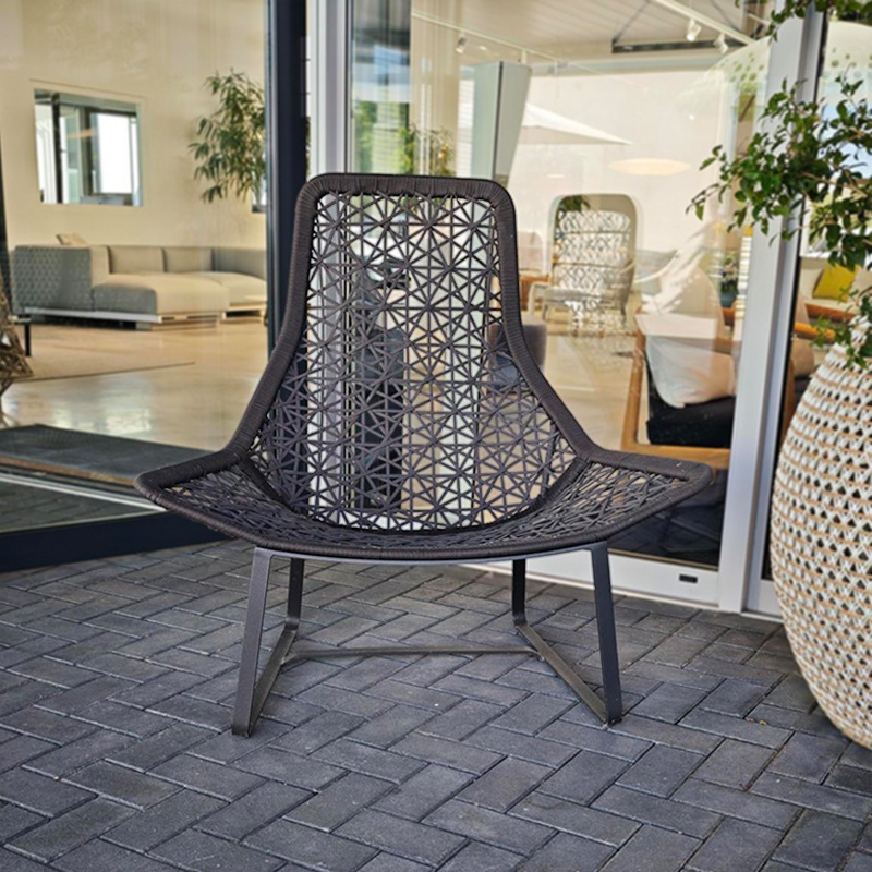 Kettal MAIA Relax-Sessel, Manganese/ Marengo Rope
