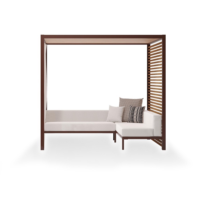 Kettal Lounge Pavillon in Holzoptik